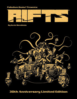 Palladium Books Store Rifts RPG 30th Anniversary Gold Hardcover Pre