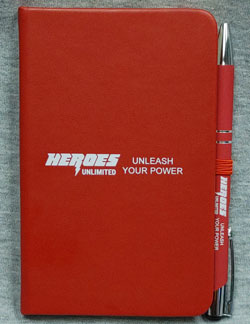 Heroes Unlimited Unleash Your Power Red Notebook & Pen Set