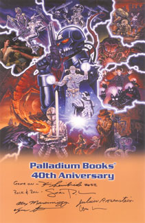 Palladium Books 40th Anniversary Commemorative Print